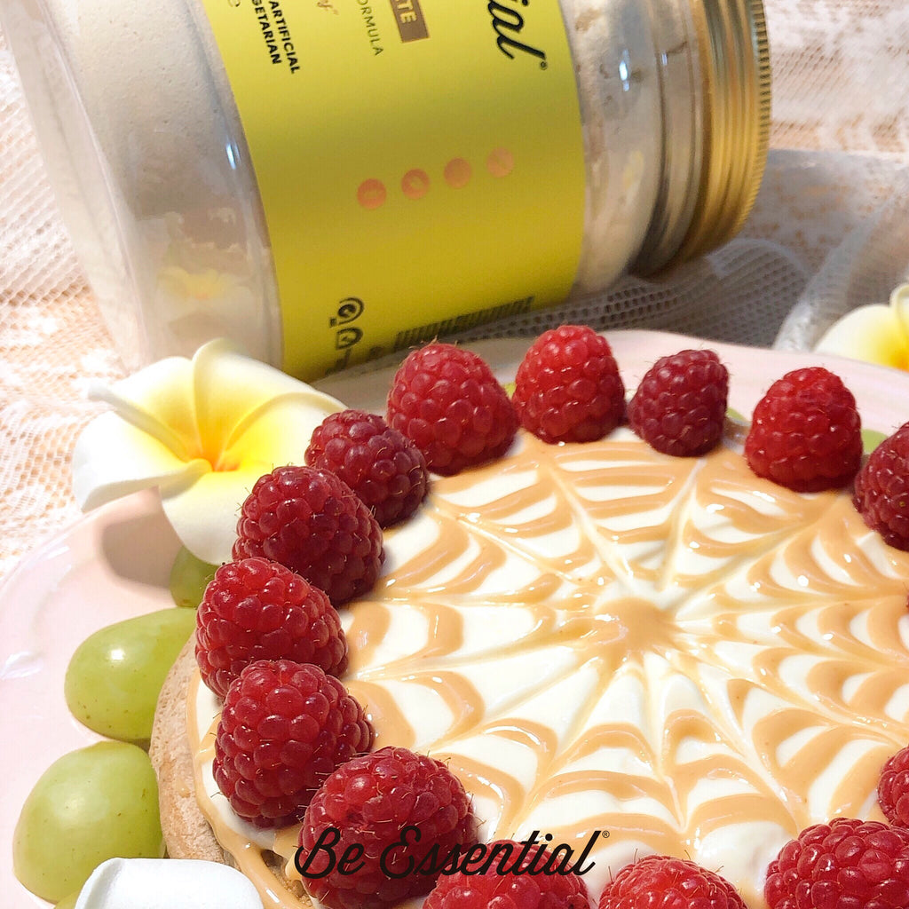 MAXI TORTITA CON CREMA DE VAINILLA PROTEICA POR @LVIENROSE